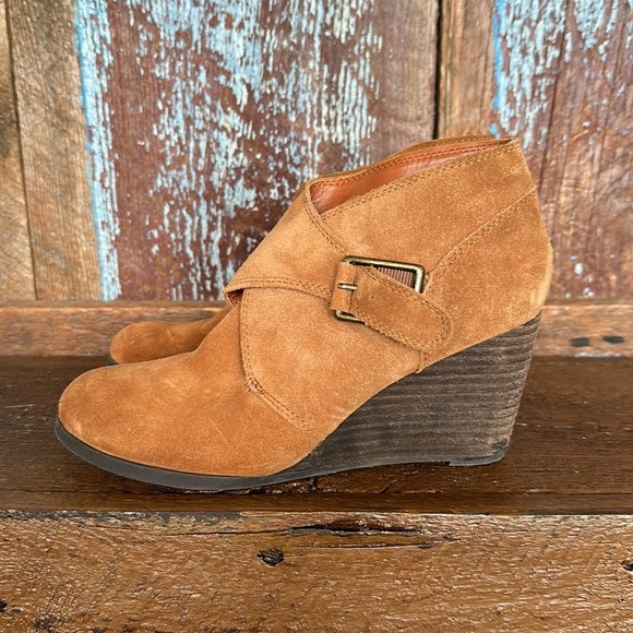 Lucky Brand "Sumarah" Wedge Ankle Booties Size 7.5 - Picture 6 of 9